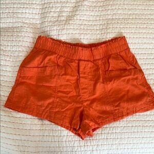 Orange Casual Shorts